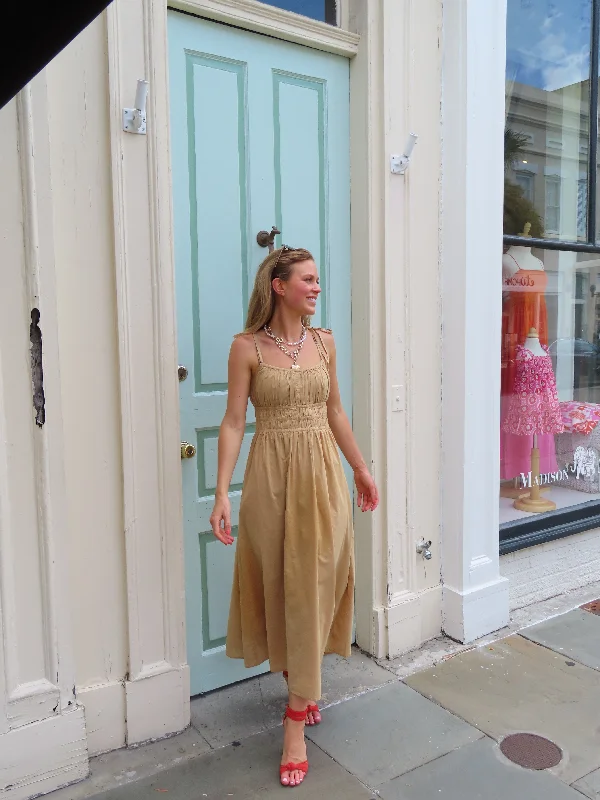 Seasonal Clearance Sally Midi Dress Caramel