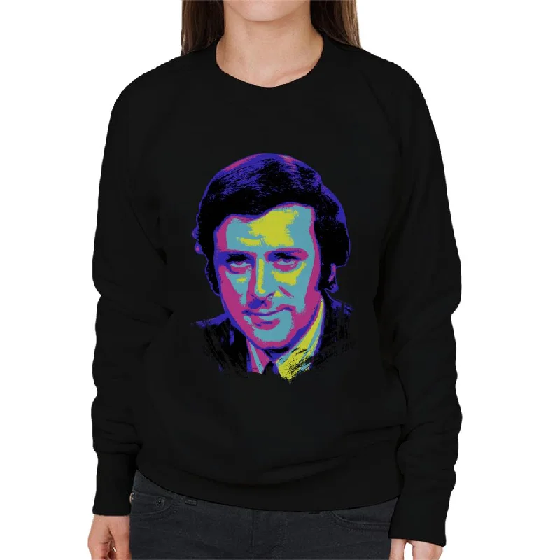 Super Sale minimaTV Times Presenter Terry Wogan 1972 Pop Art Stylised Women's Sweatshirt Super Sale minimaTV Times Presenter Terry Wogan 1972 Pop Art Stylised Women's Sweatshirt