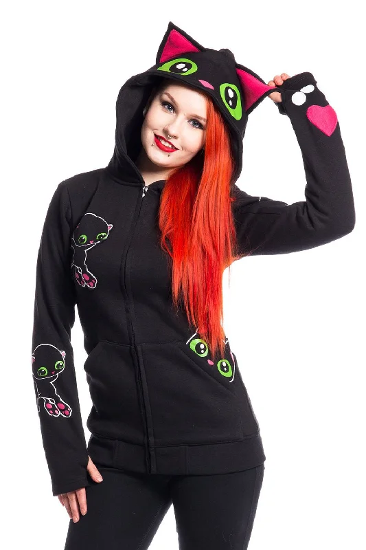 Big Savings Black Cat Hoodie [BLACK]