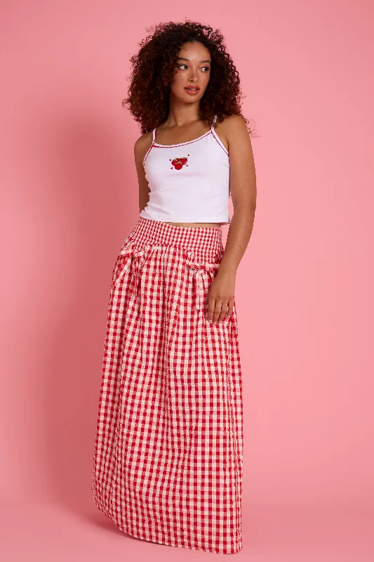 Crazy Deals Sydney Bow Gingham Midaxi Skirt