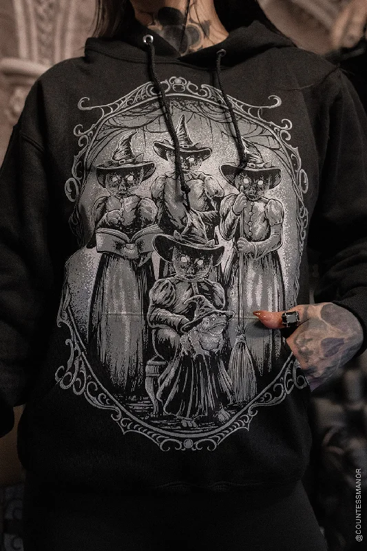 Unbeatable Prices Black Cat Coven Hoodie [Zipper or Pullover]