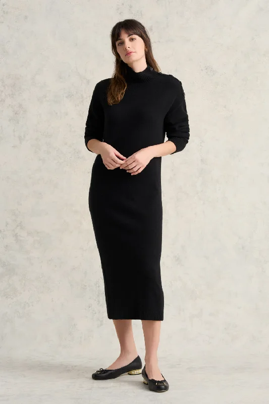 Closeout Sale wool dressButton Detail Jumper Dress