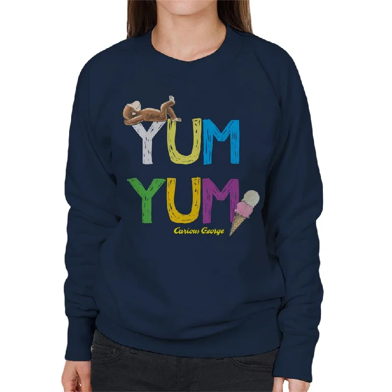 Now or Never trendy sports sweatshirtCurious George Yum Yum Ice Cream Women's Sweatshirt
