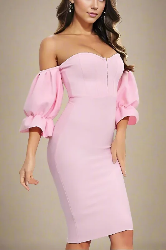 evening dressGeorgia Bodycon Dress - Dusty Pink