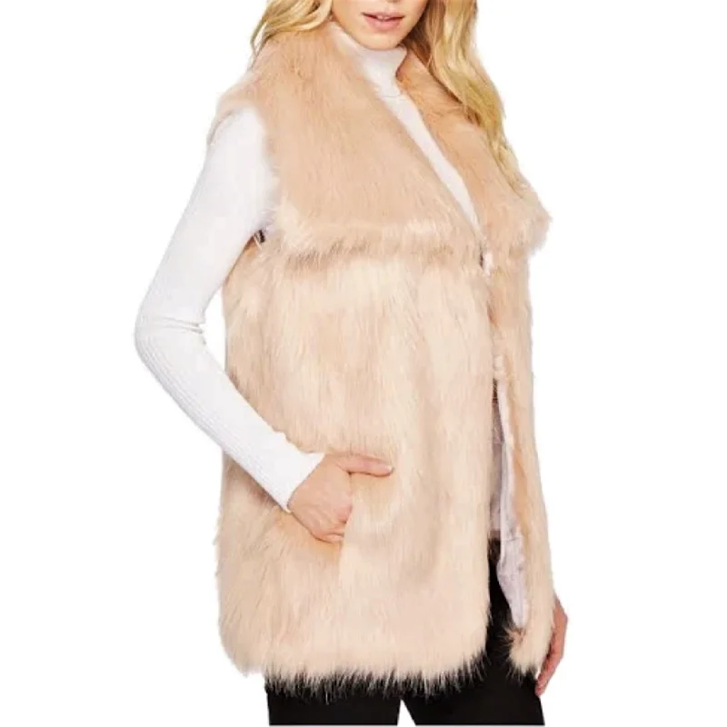 Markdowns VIA SPIGA Women's Lux Pile Faux Fur Wide Collar Vest