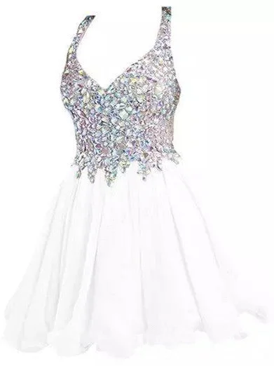 Year-End Sale Homecoming Dress V-neck Sexy Short Prom Dress Party Dress JK122