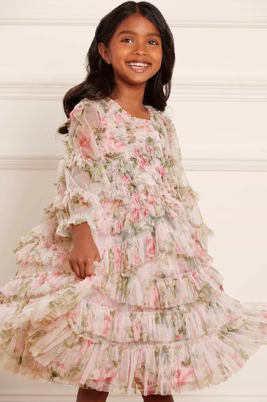 Exclusive Offers English Rose Ruffle Kids Dress