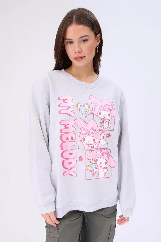 One-DAY Sale chic workout hoodieMy Melody Graphic Crew Neck Sweatshirt