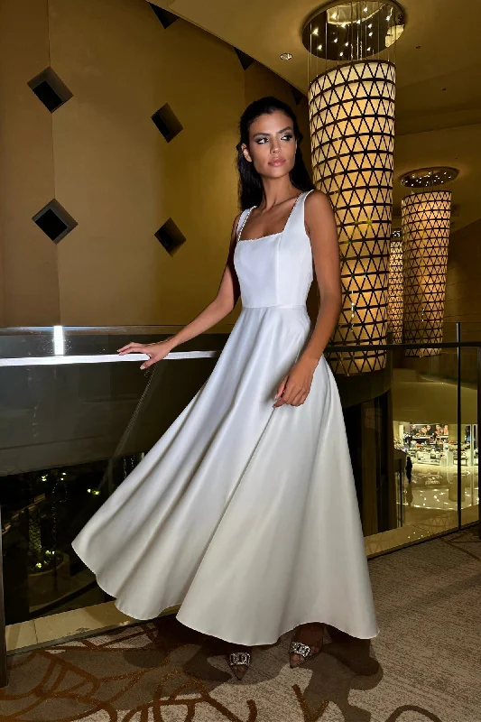 Sneak Peek Sale Strap Decorated Bodice Midi Dress