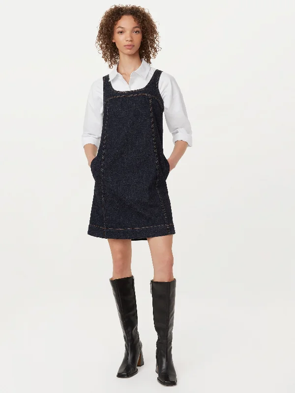 Special Savings sleek dressThe Pinafore Denim Dress in Dark Wash