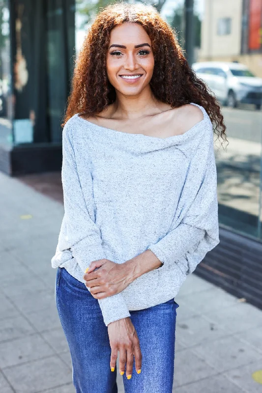 Now or Never Two Tone Off Shoulder Sweater
