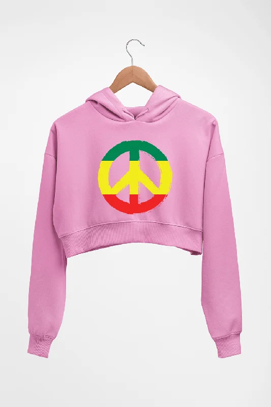 Can't Miss lightweight hoodieBob Marley Peace Crop HOODIE FOR WOMEN