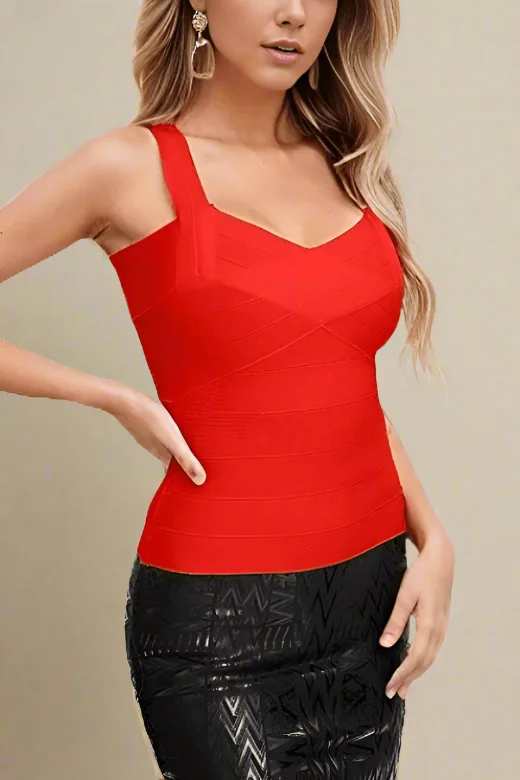 casual day dressJay Bandage Top - Lipstick Red