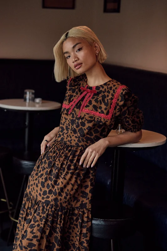 Deal Explosion Blake Leopard Tiered Midaxi Dress