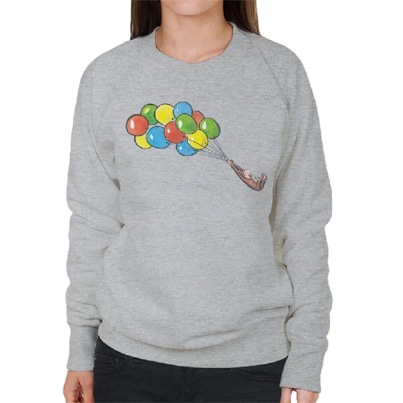 Value Deals retro sports hoodieCurious George Balloon Flying Backwards Women's Sweatshirt Value Deals retro sports hoodieCurious George Balloon Flying Backwards Women's Sweatshirt