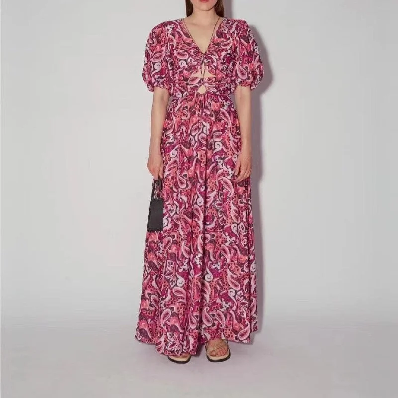 Savings Spectacular off-shoulder dressKittenAlarm - Barbi Allover Paisley Maxi Dress Savings Spectacular off-shoulder dressKittenAlarm - Barbi Allover Paisley Maxi Dress