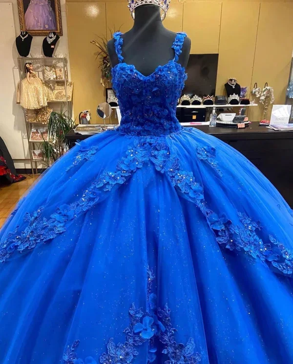 fitted dressAmazing Royal Blue Princess Dress,Royal Blue Ball Gown Sweet 16 Dress Y825