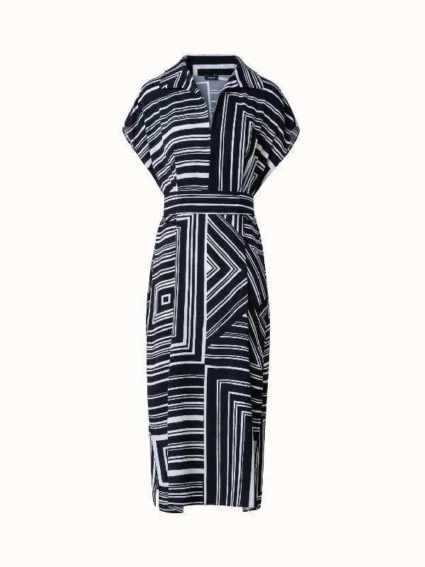 Best Bargains t-shirt dressSilk Tunic Dress with Lizzi's Lines Print