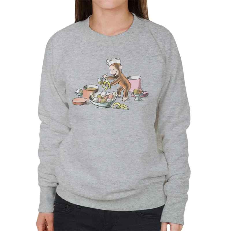 Fantastic Offers fitted workout hoodieCurious George Ice Cream And Bananas Women's Sweatshirt