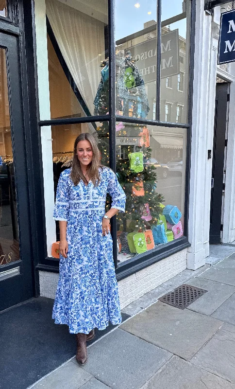 Special Price Alice Maxi Dress Blue Floral