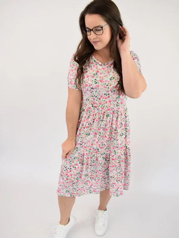 Year-End Sale Be Right Back Floral Swing Dress