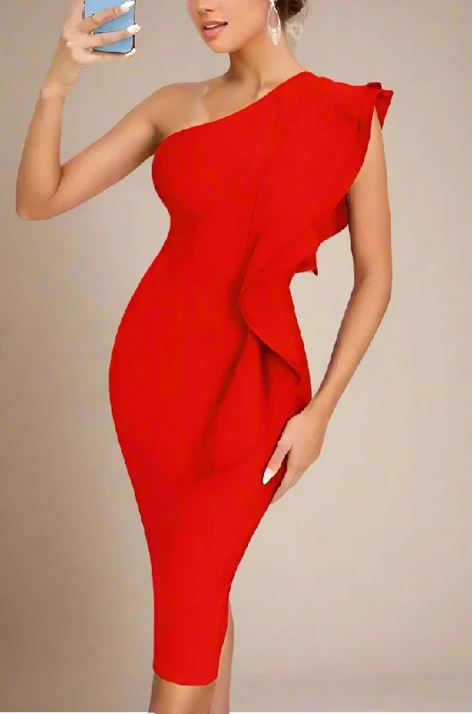 printed dressVera Bandage Midi Dress - Lipstick Red