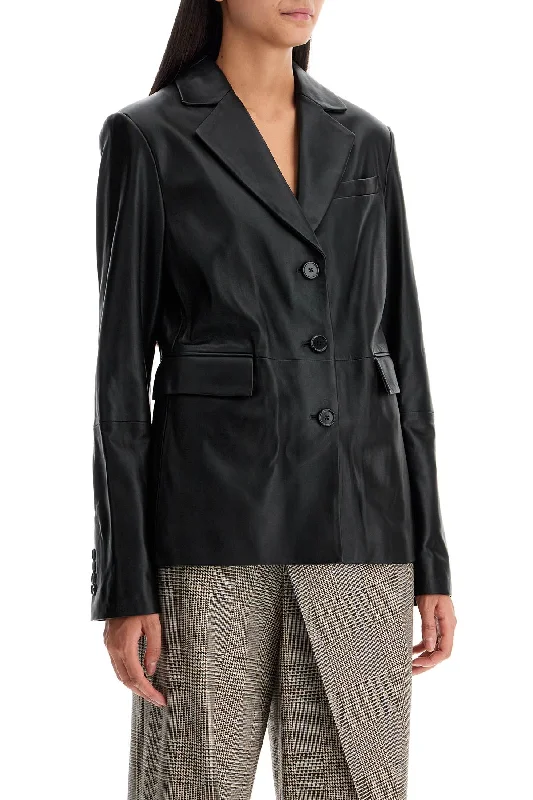 chic wool coatLoulou Studio Aldo Leather Blazer