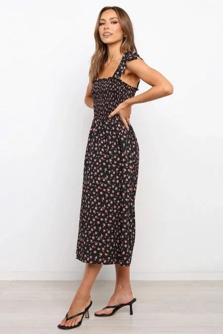 Year-End Sale backless dressAlanis Floral Smocked Mini Dress - Navy