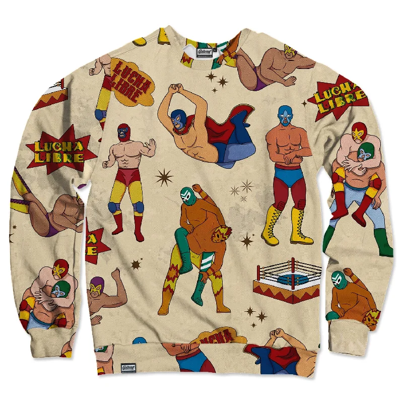 Super Bargain fitted workout sweatshirtLucha Libre Pattern Unisex Sweatshirt