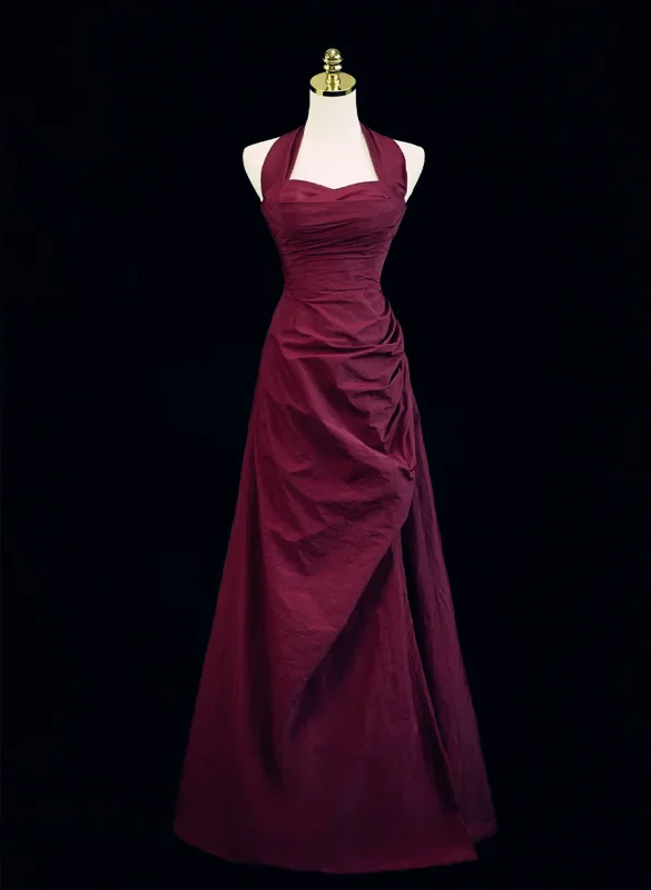 Limited Time office dressVintage Halter A-Line Pleated Elegant Party Dress, DP2661
