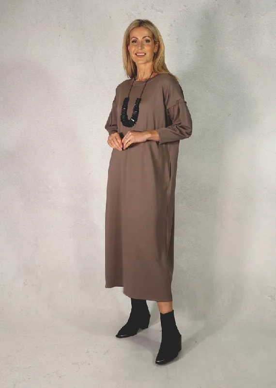 Amazing Deals casual slip dressOversized Dress - Mocha