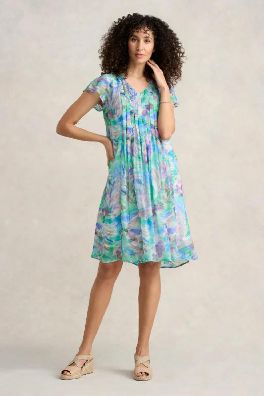 Extra Discounts stylish dressFlutter Sleeve Print Dress