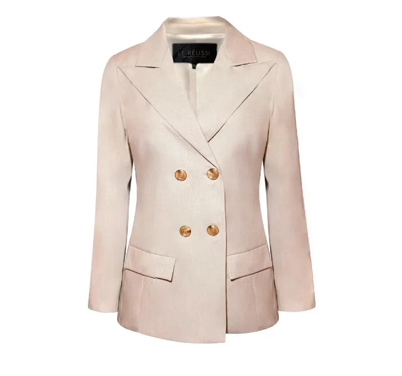 Quick Sale Louise Double-Breasted Wool Blazer