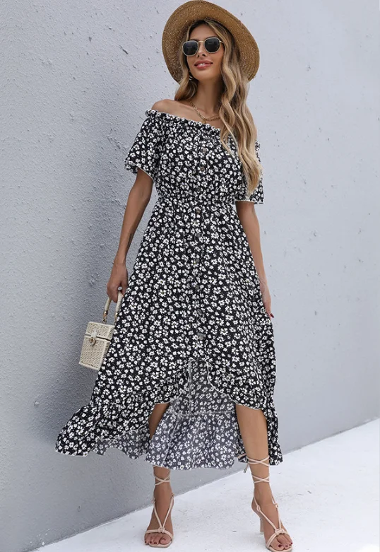 Value Deals casual shift dressThe Way I Am Smocked Off The Shoulder Dress