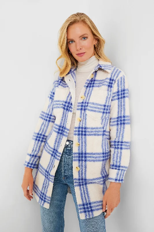 modern outerwearMazarine Blue Bailey Long Shirt Jacket