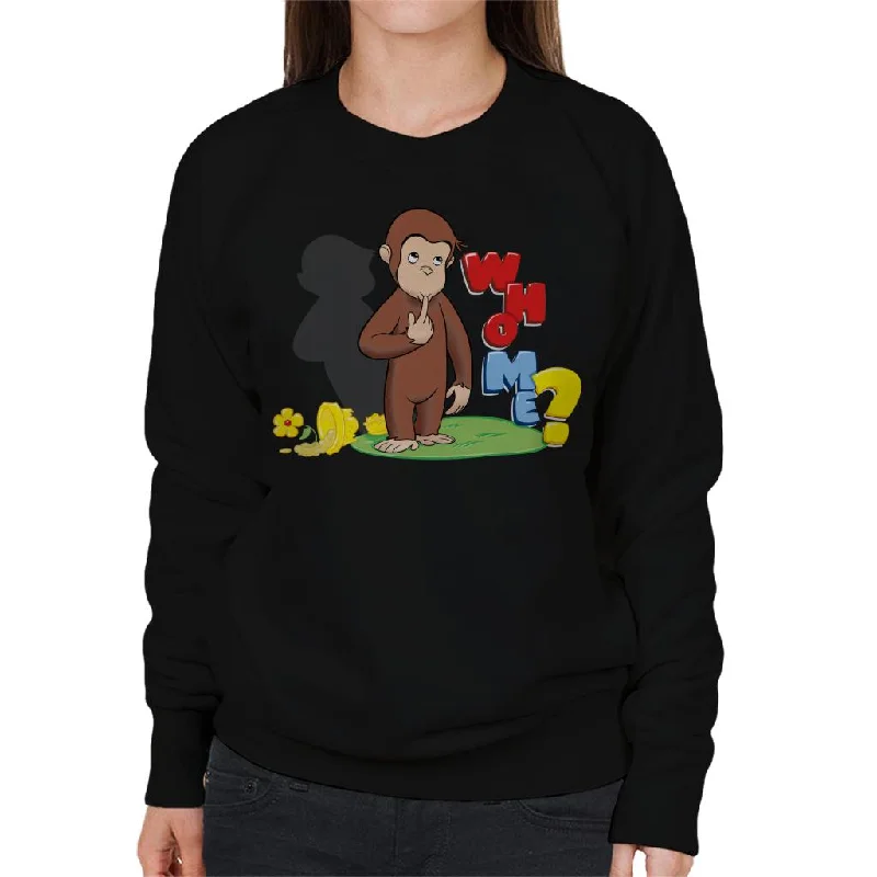 Final Clearance athletic streetwear sweatshirtCurious George Broken Flower Pot Who Me Women's Sweatshirt Final Clearance athletic streetwear sweatshirtCurious George Broken Flower Pot Who Me Women's Sweatshirt