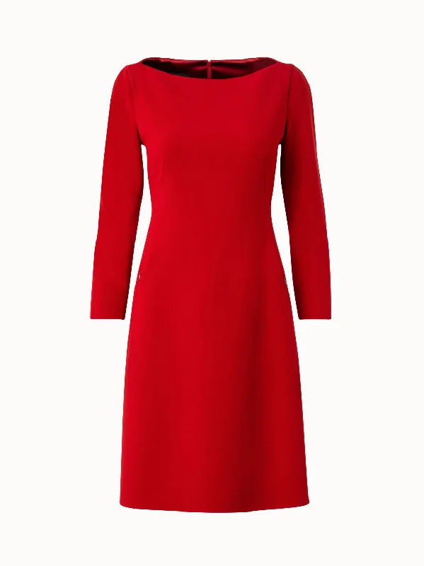 Great Bargains trendy mini dressWool Stretch Double-Face Dress