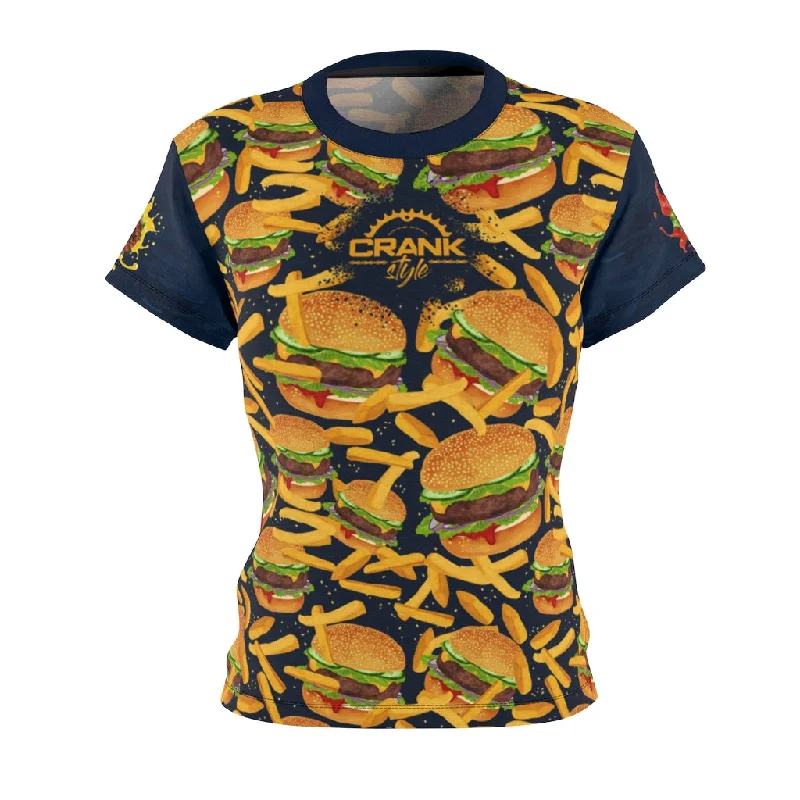 Price Cut gym ready hoodieCheesy Blue Burger & Fries MTB Jersey