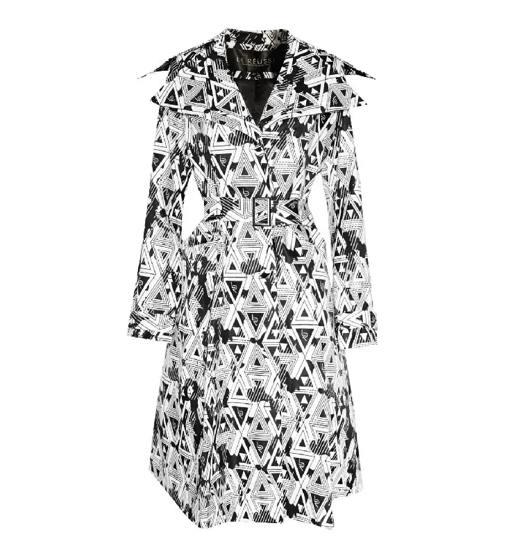 Limited Time Amour Geometric Long Trench Coat