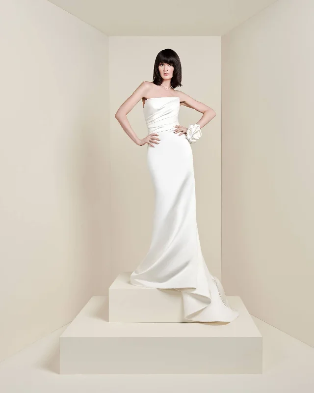 Limited Availability VRM431 – SATIN BOW MERMAID GOWN