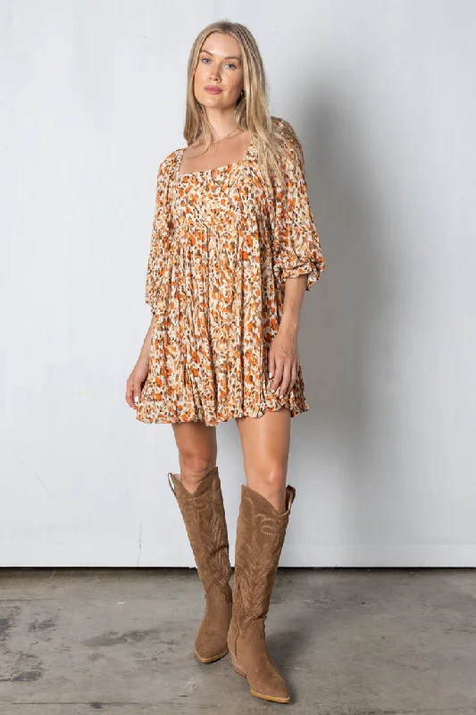 Major Savings floral midi dressFall Foliage Dress