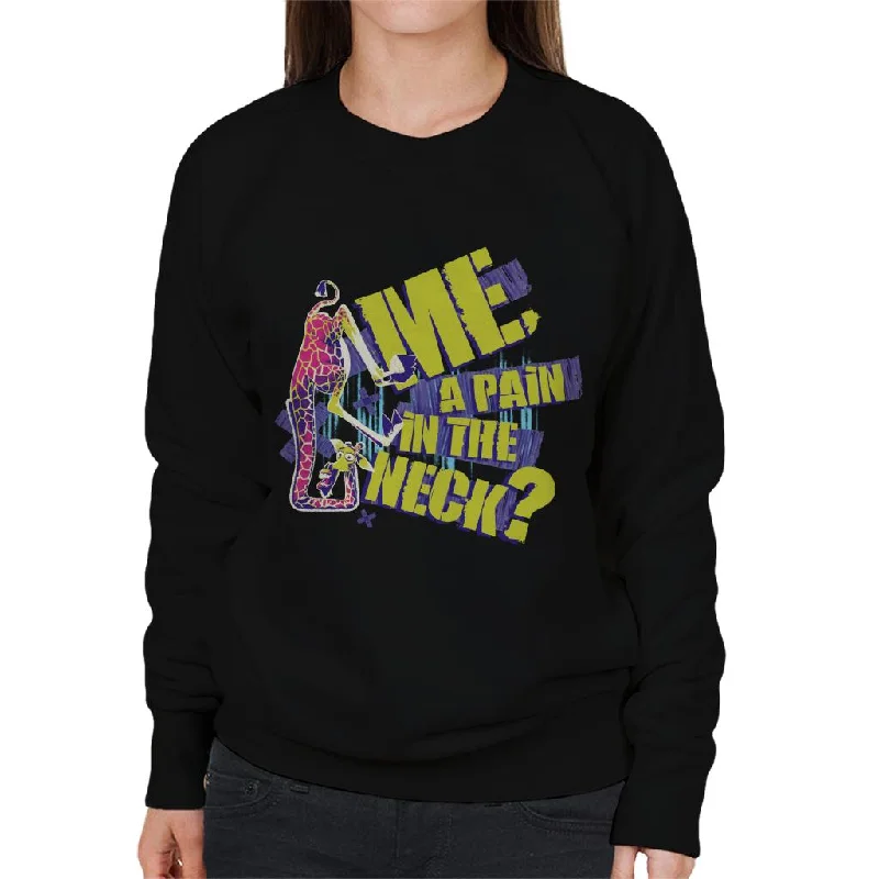 athletic streetwear sweatshirtMadagascar Melman Me A Pain In The Neck Women's Sweatshirt