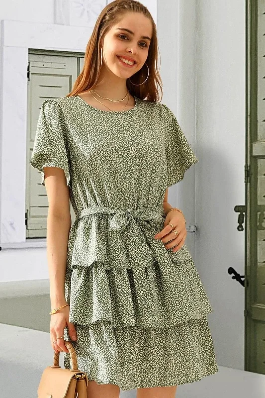 Limited Stock pleated maxi dressLAYERED CAKE SHORT DRESS