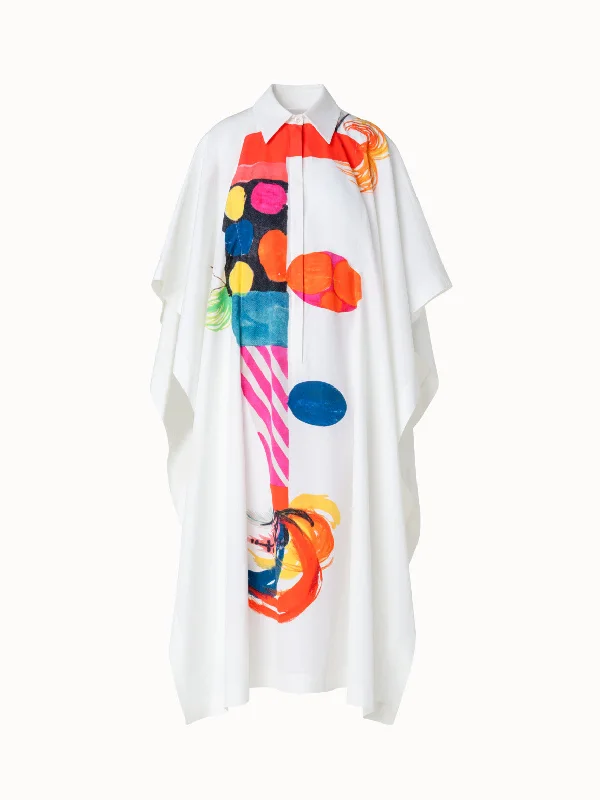Bargain Bin casual knit dressCotton Caftan Dress with Rooster Print