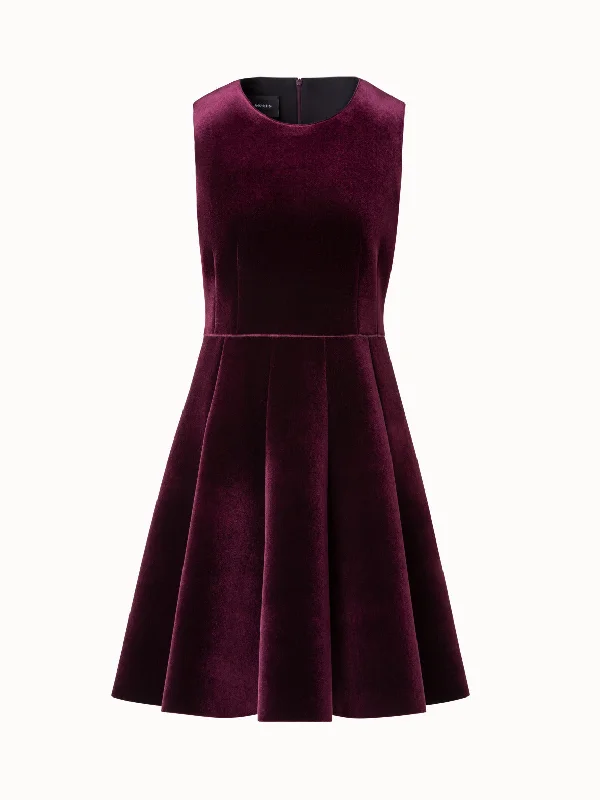 Super Deal mini dressNeoprene Velvet Cocktail Dress in A-Line