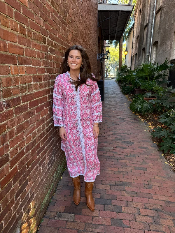 Great Deals Harriett Maxi Dress Pink Aztec